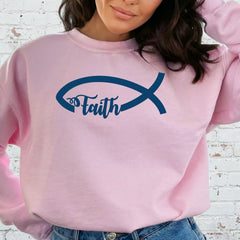 Faith Ichthys | Christian Identity Sweatshirt - Luckets.com