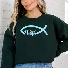 Faith Ichthys | Christian Identity Sweatshirt - Luckets.com