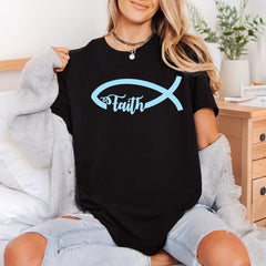 Faith Ichthys Fish Christian Christian Faith Ready to Press DTF Transfer for Dtf