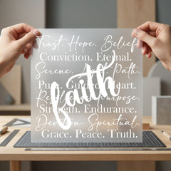 Faith Inspiration Scripture Elegant Christian Faith Ready to Press DTF Transfer for Dtf
