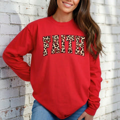 Faith | Leopard Print Script Sweatshirt - Luckets.com