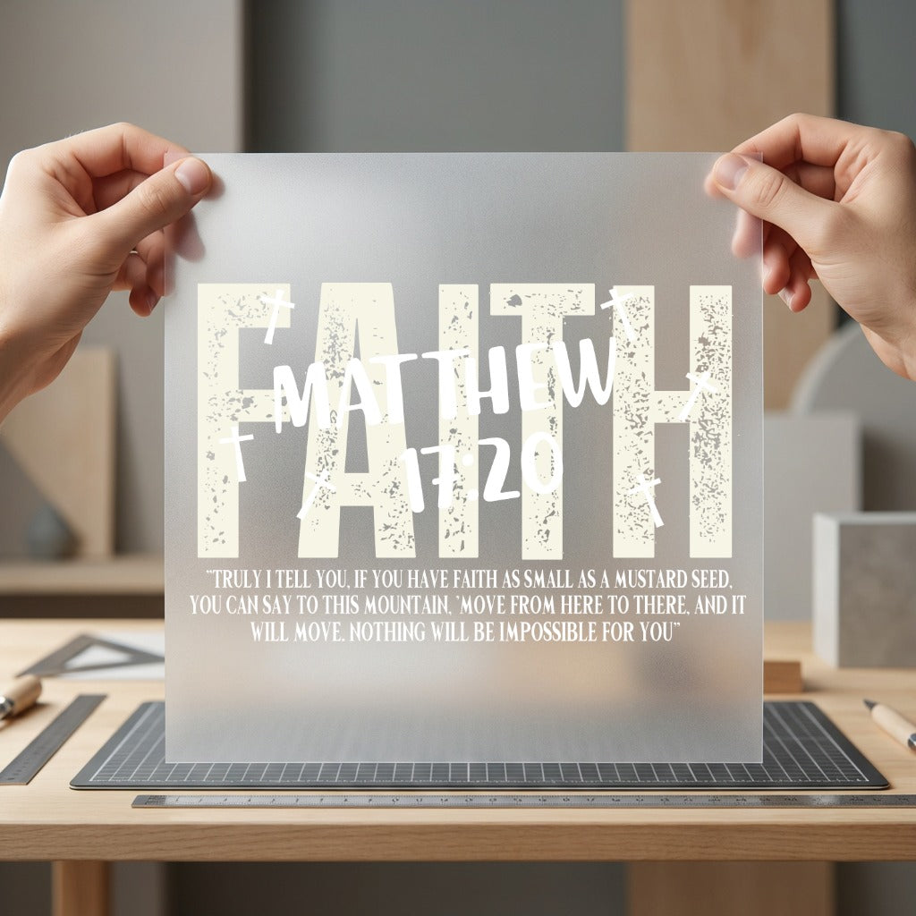 Faith Matthew Christian Diy Christian Faith Ready to Press DTF Transfer for Dtf