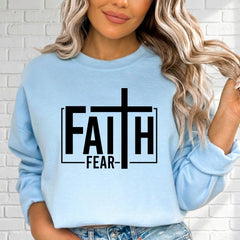 Faith Over Fear | Bold Christian Statement Sweatshirt - Luckets.com