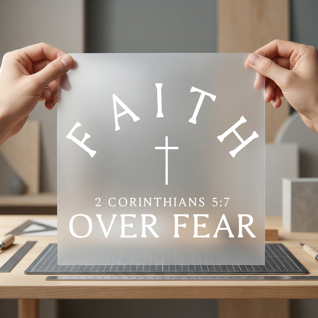 Faith Over Fear Christian Christian Faith Ready to Press DTF Transfer for Dtf