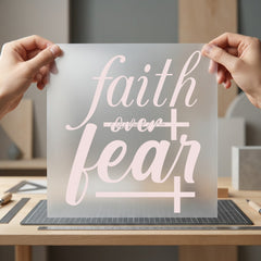 Faith Over Fear Inspirational Christian Faith Ready to Press DTF Transfer for Dtf