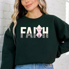 Faith Pink Ribbon | Breast Cancer Awareness Sweatshirt - Luckets.com