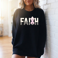Faith Pink Ribbon | Breast Cancer Awareness Sweatshirt - Luckets.com