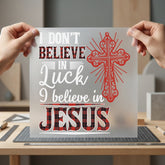 Faith Plaid Cross Christian Christian Faith Ready to Press DTF Transfer for Dtf