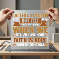 Faith Unseen But Felt Christian Faith Ready to Press DTF Transfer for Dtf