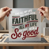 Faithful Good Script Diy Christian Faith Ready to Press DTF Transfer for Dtf