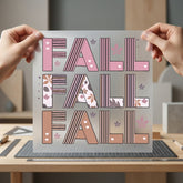 Fall Aesthetic Text Autumn Thanksgiving Fall Ready to Press DTF Transfer for Dtf
