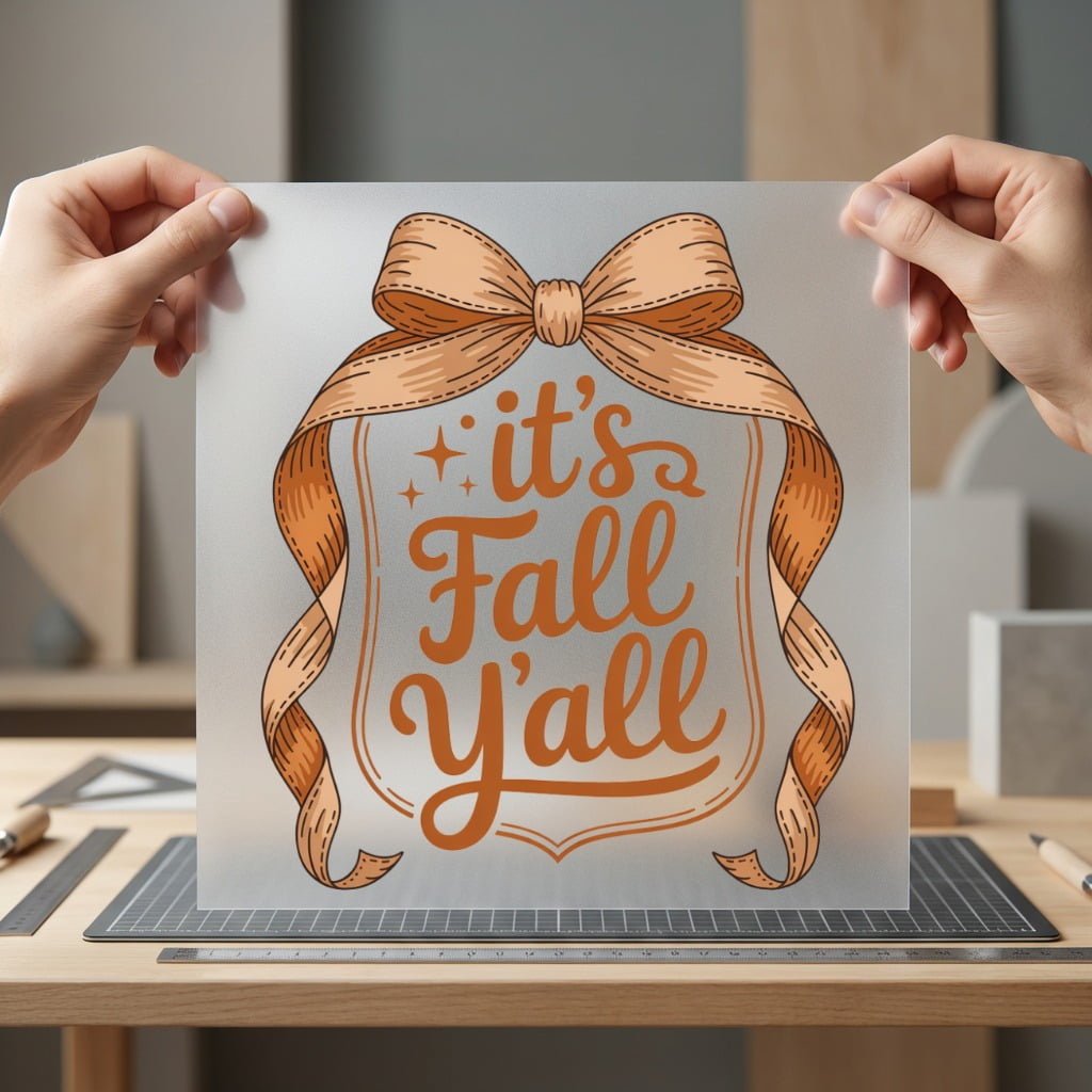 Fall All Bow Ribbon Thanksgiving Fall Ready to Press DTF Transfer for Dtf