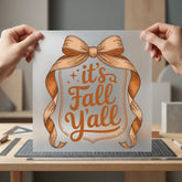 Fall All Bow Ribbon Thanksgiving Fall Ready to Press DTF Transfer for Dtf