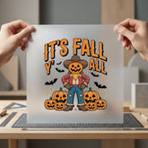 Fall All Pumpkin Cowboy Usa Halloween Ready to Press DTF Transfer for Dtf