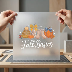 Fall Basics Leopard Pumpkin Fall Autumn Ready to Press DTF Transfer for Dtf