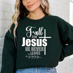 Fall For Jesus | Unfailing Love Faith Sweatshirt - Luckets.com