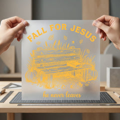 Fall Jesus Autumn Christian Christian Faith Ready to Press DTF Transfer for Dtf