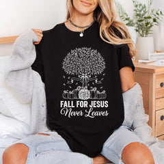 Fall Jesus Never Leaves Christian Faith Ready to Press DTF Transfer for Dtf