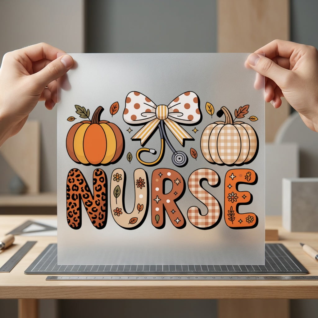 Fall Nurse Pumpkin Autumn Halloween Thanksgiving Ready to Press DTF Transfer for Dtf