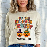 Fall - o - ween Jesus | Scripture Fall Faith Sweatshirt - Luckets.com