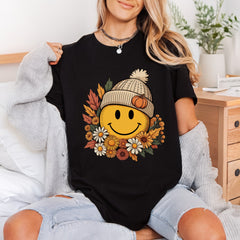 Fall Smiley Face Autumn Halloween Thanksgiving Ready to Press DTF Transfer for Dtf