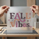 Fall Vibes Retro Autumn Fall Autumn Ready to Press DTF Transfer for Dtf