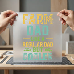 Farm Dad Like Regular Usa Dad Ready to Press DTF Transfer for Dtf