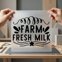 Farm Fresh Milk Rustic Usa Country Ready to Press DTF Transfer for Dtf