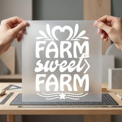 Farm Sweet Rustic Heart Usa Country Ready to Press DTF Transfer for Dtf