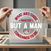 Faustus But Man Literary Vintage Retro Ready to Press DTF Transfer for Dtf