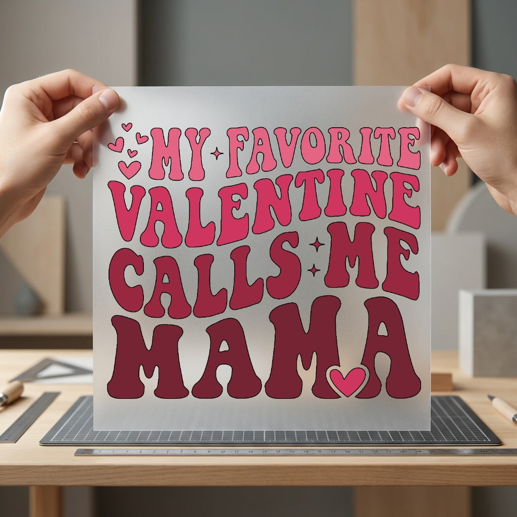 Favorite Valentine Calls Mama Valentine Mom Ready to Press DTF Transfer for Dtf