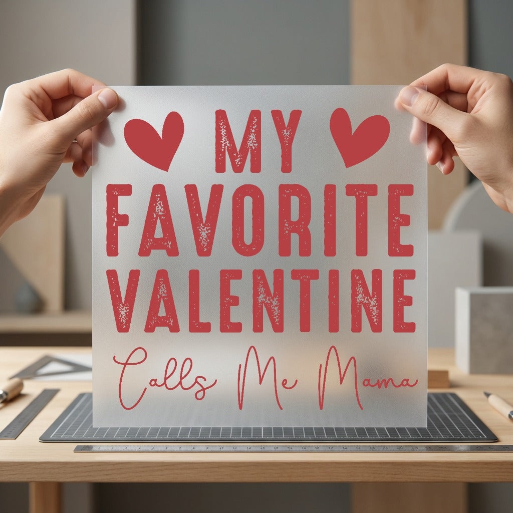Favorite Valentine Calls Mama Valentine Mom Ready to Press DTF Transfer for Dtf