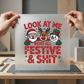 Festive Christmas Humorous Diy Christmas Funny Ready to Press DTF Transfer for Dtf