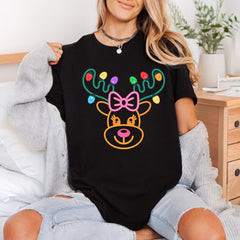 Festive Reindeer Holiday Diy Christmas Ready to Press DTF Transfer for Dtf