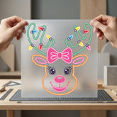 Festive Reindeer Holiday Diy Christmas Retro Ready to Press DTF Transfer for Dtf