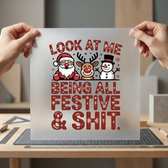 Festive Shit Christmas Humorous Christmas Mom Ready to Press DTF Transfer for Dtf