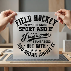 Field Hockey Strongest Sport Retro Ready to Press DTF Transfer for Dtf