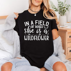 Field Roses She Wildflower Nature & Wildlife Collection Empowerment Collection Ready to Press DTF Transfer for Dtf