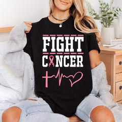 Fight Cancer Pink Ribbon Christian Faith Ready to Press DTF Transfer for Dtf