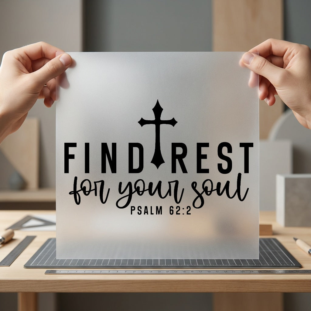 Find Rest Soul Psalm Christian Faith Ready to Press DTF Transfer for Dtf