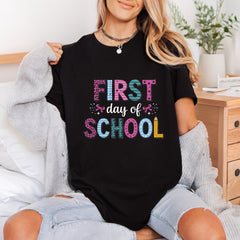 First Day School Back Teacher Funny Ready to Press DTF Transfer for Dtf