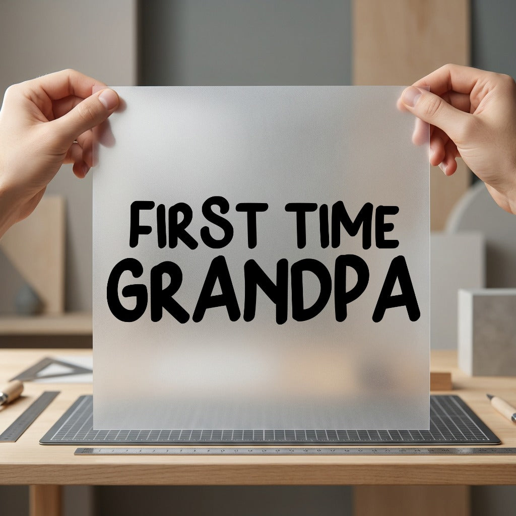 First Time Grandpa Celebration Grandpa Ready to Press DTF Transfer for Dtf