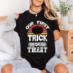 First Trick Treat Pumpkin Halloween Fall Ready to Press DTF Transfer for Dtf