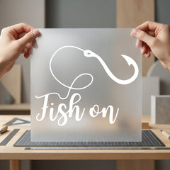 Fish Fishing Hook Nautical Fishing Camping Ready to Press DTF Transfer for Dtf