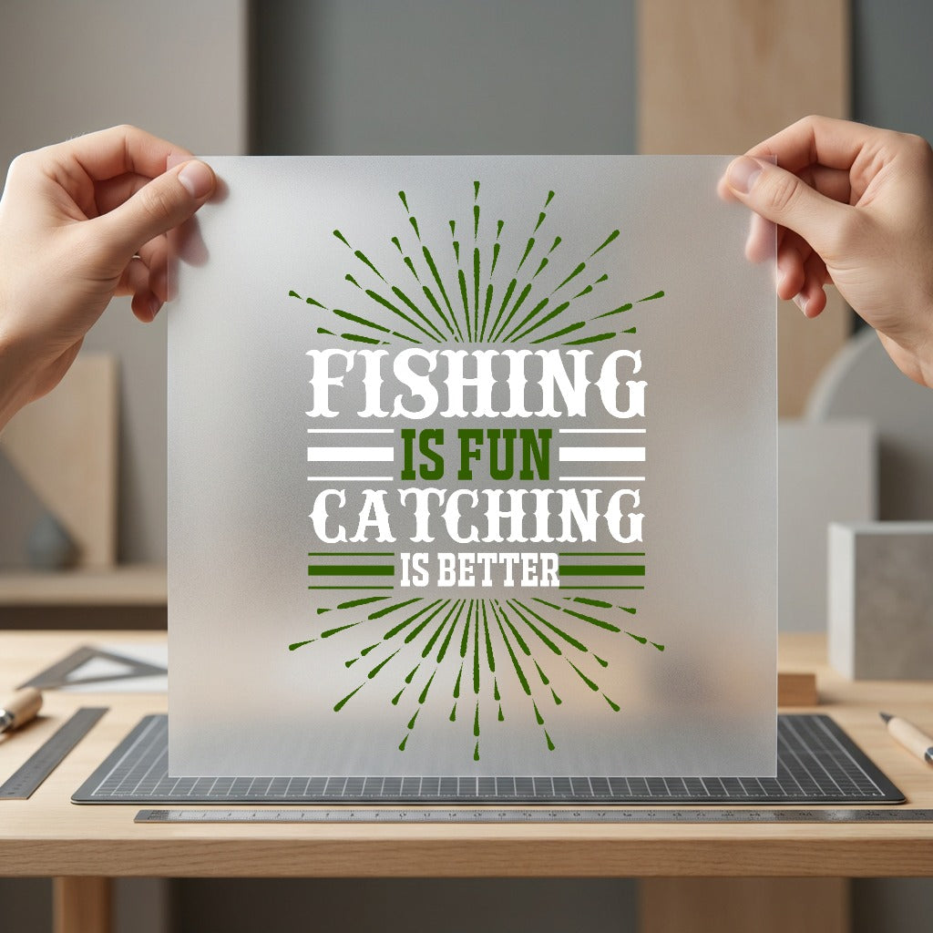 Fishing Fun Catching Better Dad Grandpa Ready to Press DTF Transfer for Dtf