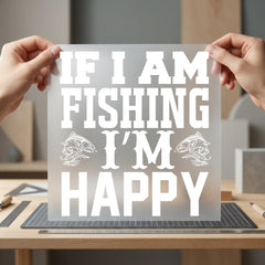 Fishing Happy Enthusiast Diy Dad Grandpa Ready to Press DTF Transfer for Dtf