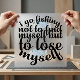 Fishing Myself Quote Retro Dad Vintage Ready to Press DTF Transfer for Dtf