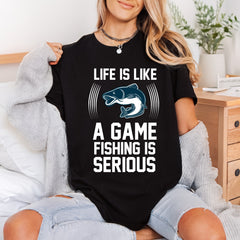 Fishing Serious Angler Diy Dad Funny Ready to Press DTF Transfer for Dtf