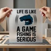 Fishing Serious Angler Diy Dad Funny Ready to Press DTF Transfer for Dtf