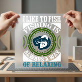Fishing Therapy Relaxing Diy Dad Vintage Ready to Press DTF Transfer for Dtf